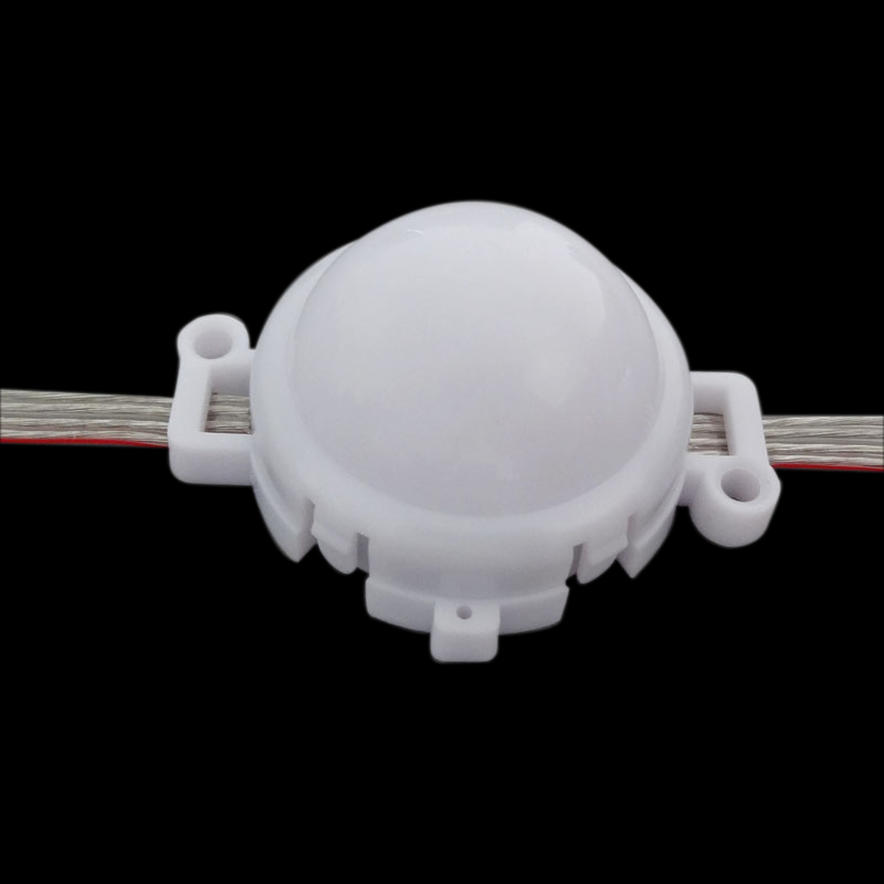 DC24V Durchmesser 4 cm 5050SMD UCS1903/DMX512 Breakpoint-Continue-Pixelmodul Vollfarbige, von außen gesteuerte Running Horse-Lampe Wassergradient Chase Türkopf Outdoor Wasserdicht IP67 Programmierbares digitales LED-Punktlicht Pixellicht