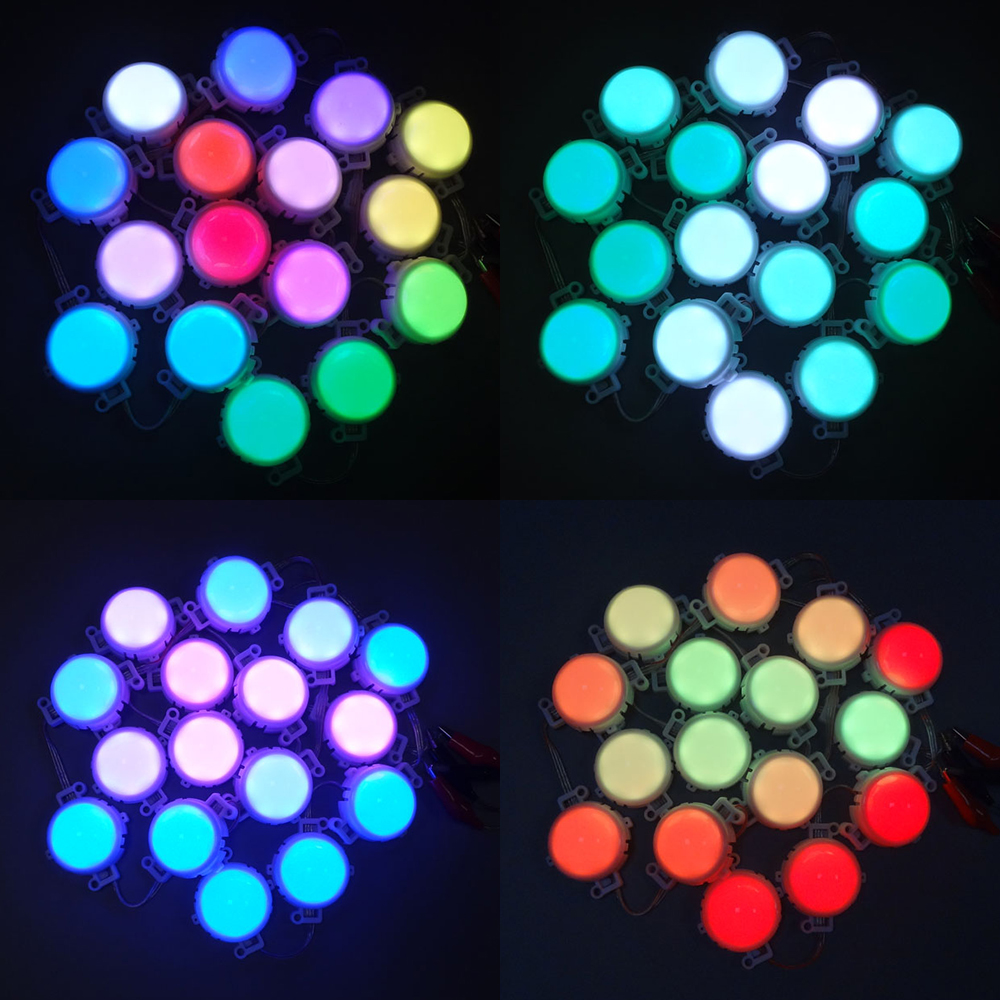 7-Chip Super Bright 24V SPI DMX Digital LED Pixel Light String 50mm ...