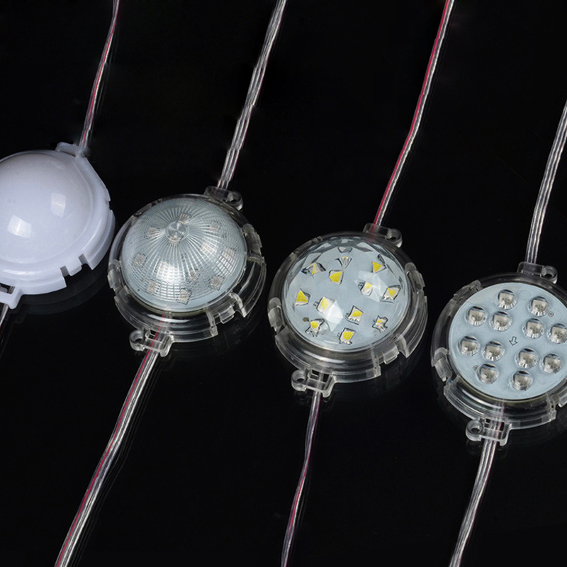 DC24V Durchmesser 8 cm 5050SMD Einfarbiges Pixelmodul für den Außenbereich, wasserdicht, IP67, Punktlicht, LED-Pixellicht – 10 Stück/Kette