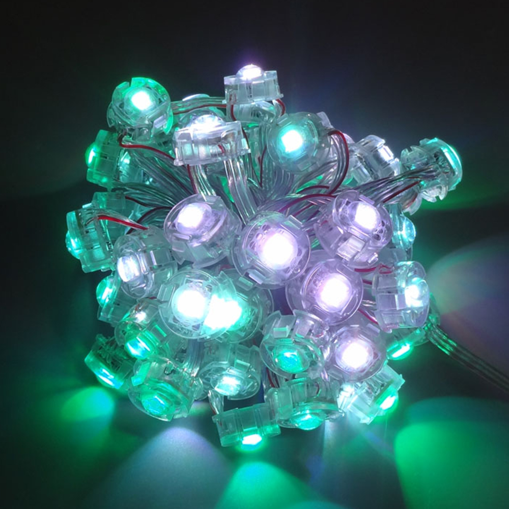 5V 20mm Small UCS1903/DMX512 Programmable Lens LED Module String 50PCS ...