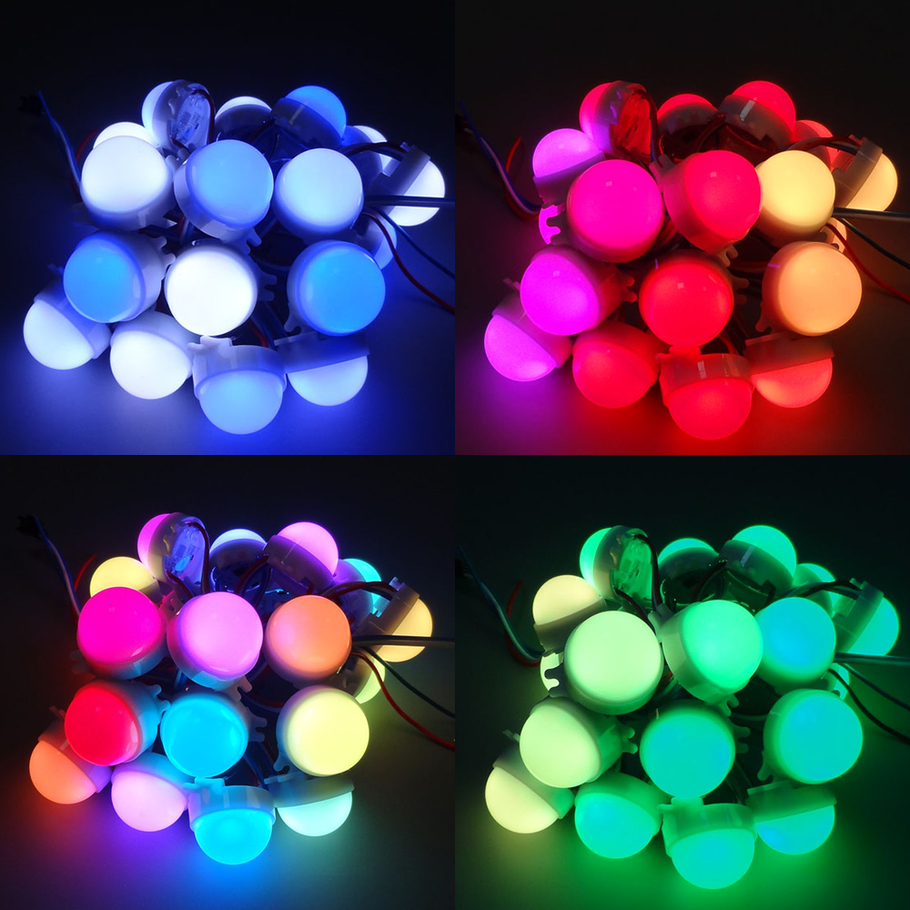 30mm Dots - 12V Digital RGB LED Pixels (Strand of 20)