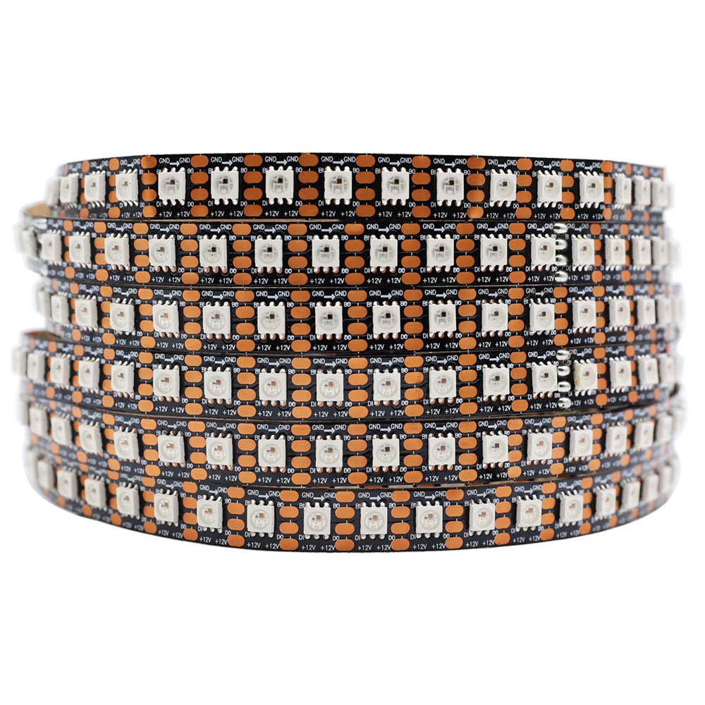 DC12V WS2815 (upgradovaný WS2812B) 5M 480 LED jednotlivě adresovatelných digitálních páskových světel (duální signální dráty), vodotěsné Dream Color Programovatelné 5050 RGB Flexibilní LED páskové světlo DC12V WS2815 (upgradovaný WS2812B) 5M 480 LED jednotlivě adresovatelných digitálních páskových světel (duální signální dráty), vodotěsné Dream Color Programovatelné 5050 RGB Flexibilní LED páskové světlo