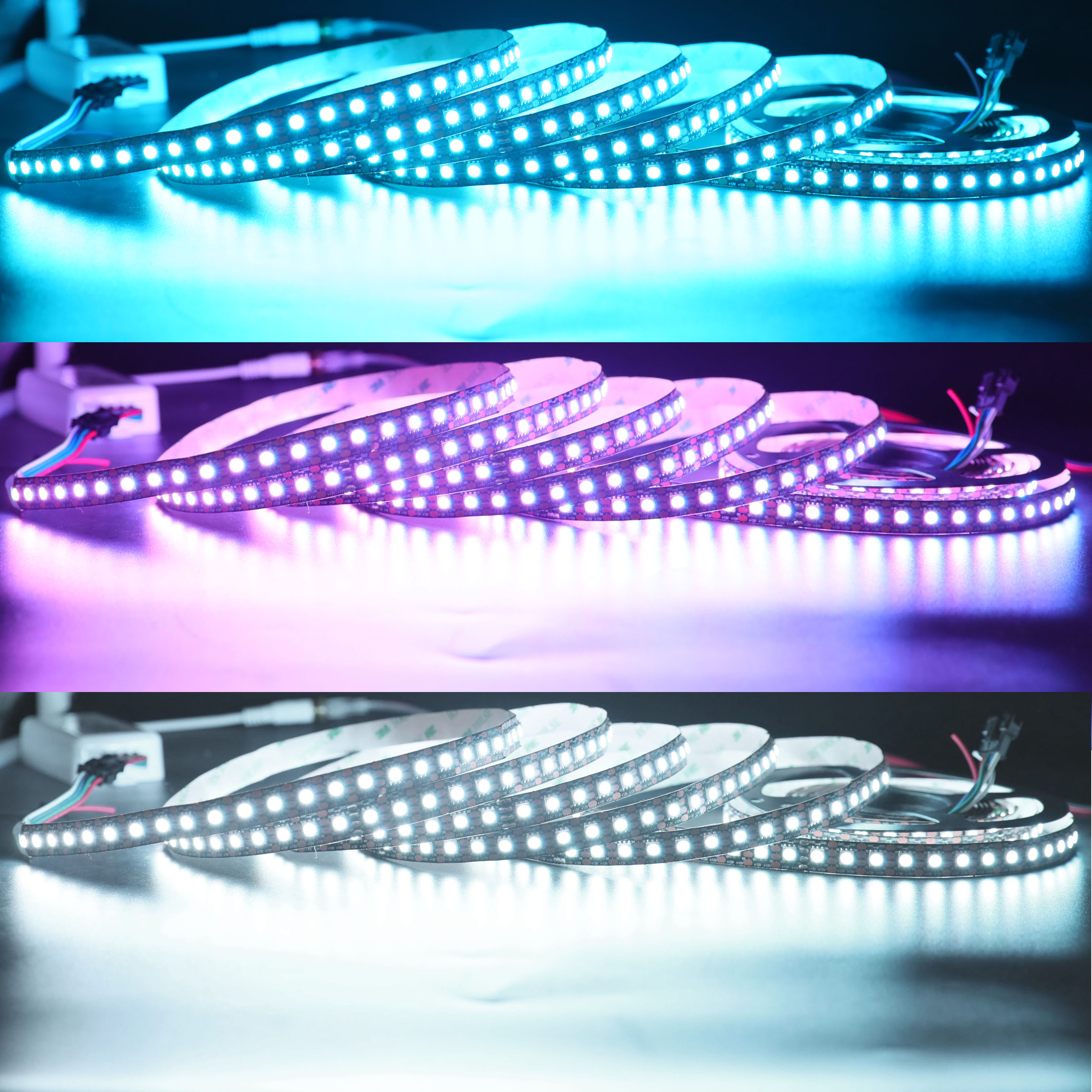 DC12V WS2815 (upgradovaný WS2812B) 5M 480 LED jednotlivě adresovatelných digitálních páskových světel (duální signální dráty), vodotěsné Dream Color Programovatelné 5050 RGB Flexibilní LED páskové světlo DC12V WS2815 (upgradovaný WS2812B) 5M 480 LED jednotlivě adresovatelných digitálních páskových světel (duální signální dráty), vodotěsné Dream Color Programovatelné 5050 RGB Flexibilní LED páskové světlo