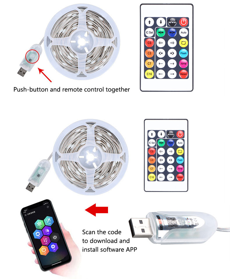 Usb Ponytail String Lights With Remote Control Color - Temu