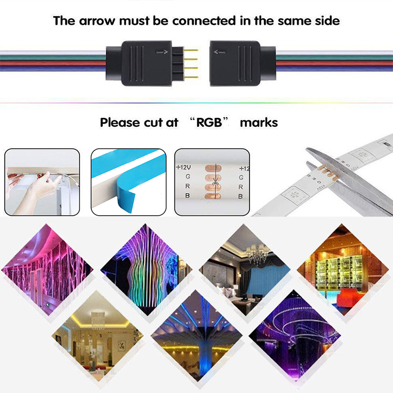 DC12/24V 16.4-65.6 stop/5-20M 5050RGB Smart WIFI Vioce Music Control Sada LED světelných pásků, 30 LED/M, vícebarevný stmívatelný světelný pás DC12/24V 16.4-65.6 stop/5-20M 5050RGB Smart WIFI Vioce Music Control Sada LED světelných pásků, 30 LED/M, vícebarevný stmívatelný světelný pás