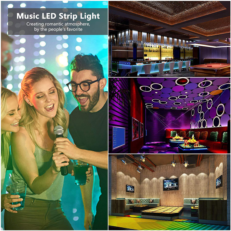 DC12/24V 16.4-65.6 stop/5-20M 5050RGB Smart WIFI Vioce Music Control Sada LED světelných pásků, 30 LED/M, vícebarevný stmívatelný světelný pás DC12/24V 16.4-65.6 stop/5-20M 5050RGB Smart WIFI Vioce Music Control Sada LED světelných pásků, 30 LED/M, vícebarevný stmívatelný světelný pás