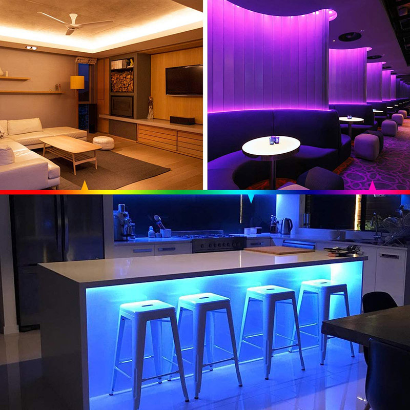 16.4ft vícebarevná RGB LED pásová osvětlovací sada, WiFi ovládání 16.4ft vícebarevná RGB LED pásová osvětlovací sada, WiFi ovládání