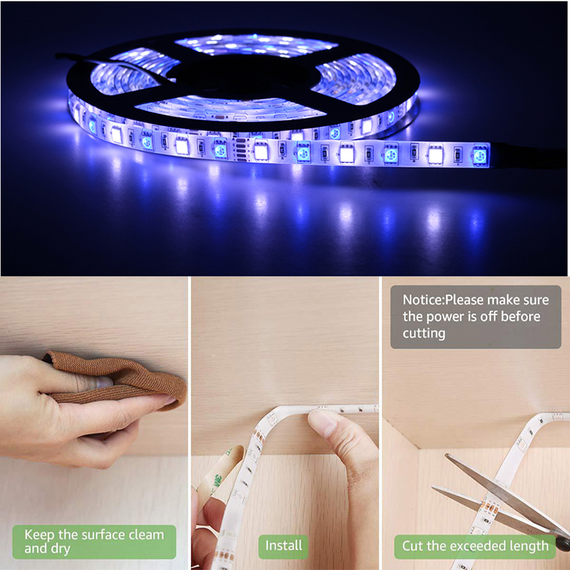 RGBW-LED-Lichtleisten-Set mit Farbwechsel, 16.4 m – kabellose Steuerung RGBW-LED-Lichtleisten-Set mit Farbwechsel, 16.4 m – kabellose Steuerung