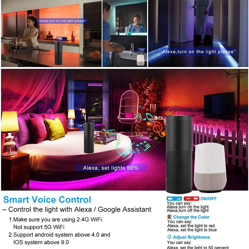Sada LED páskového světla RGBWW pro změnu barvy 16.4 stop/5 m - WiFi ovladač Sada LED páskového světla RGBWW pro změnu barvy 16.4 stop/5 m - WiFi ovladač