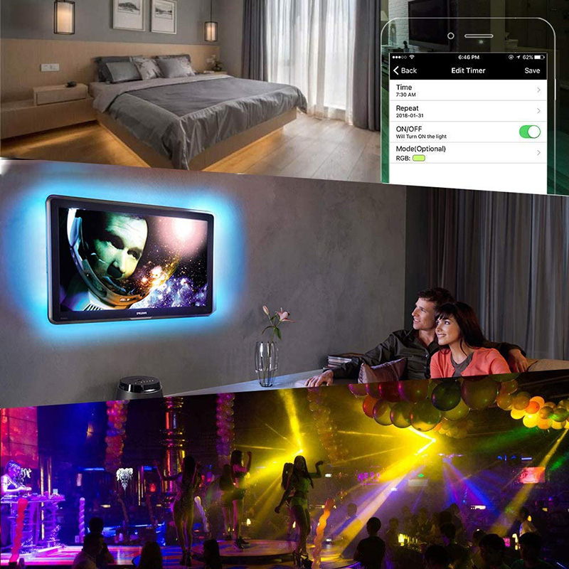 Sada LED páskového světla RGBWW pro změnu barvy 16.4 stop/5 m - WiFi ovladač Sada LED páskového světla RGBWW pro změnu barvy 16.4 stop/5 m - WiFi ovladač
