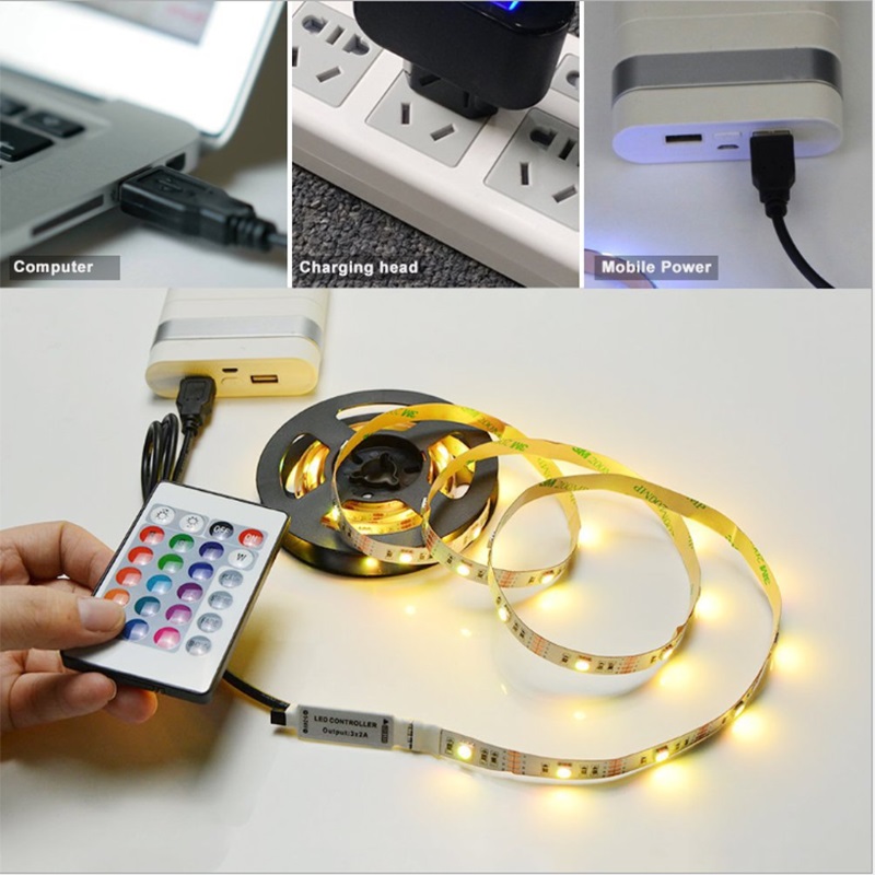 DC5V 5050USB RGB TV Background LED Light Strip Kit Flexible Tube SMD  Decorative