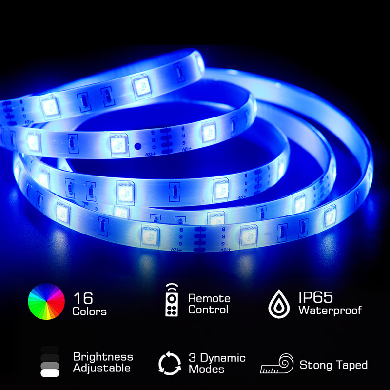 DC12V 5050RGB 16.4 stop/5M Bluetooth sada LED světelných pásů, 30LED/M, stmívání barevných dostihových dostihů, flexibilní světelný pás DC12V 5050RGB 16.4 stop/5M Bluetooth sada LED světelných pásů, 30LED/M, stmívání barevných dostihových dostihů, flexibilní světelný pás