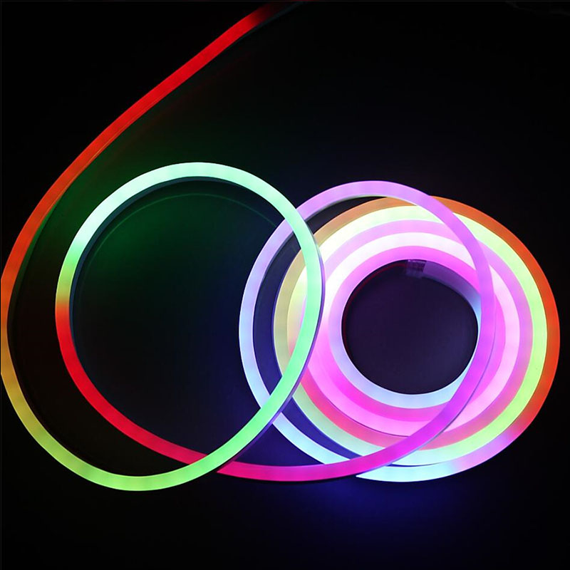 Pro 50ft RGB LED Neon Rope Light Flex Vibe LED Light Strip In/Outdoor Decor 110V 