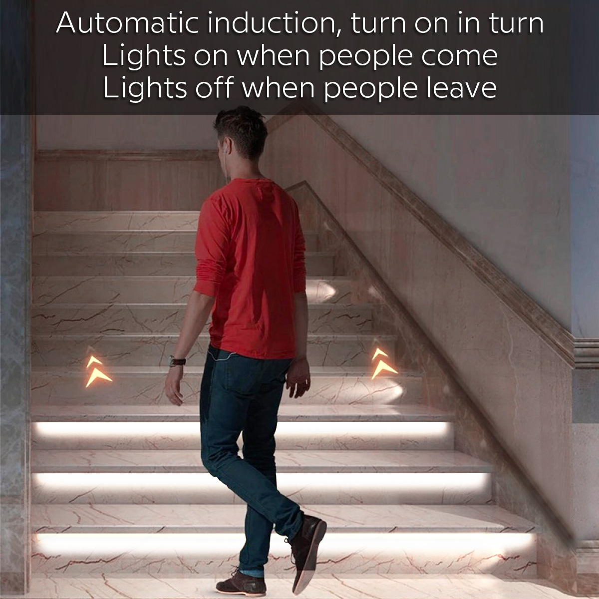 2in1 LED Motion Sensor Stair Strip Light Smart stairway lighting Smart home lot 