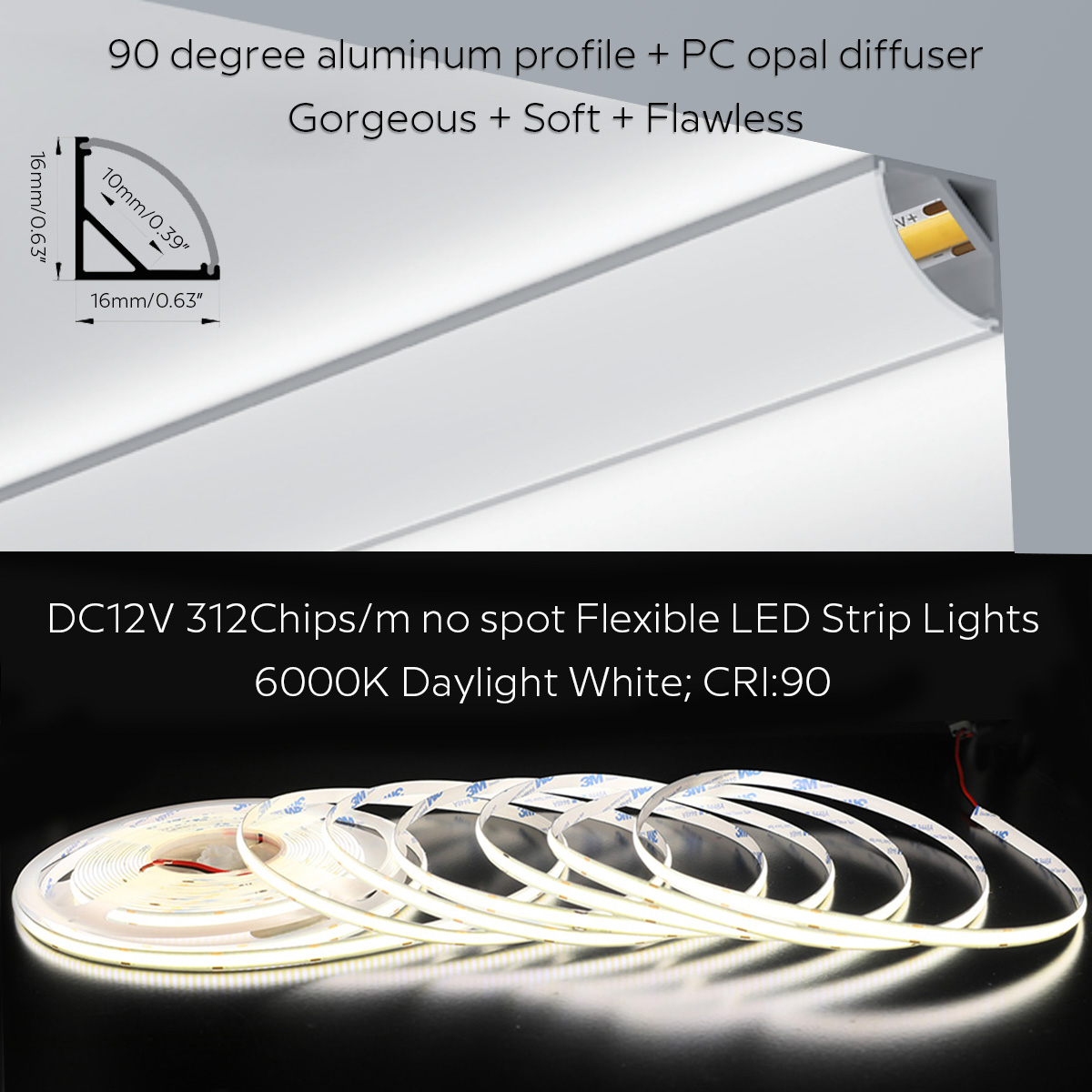 ES32 LED-Treppenleuchten mit PIR-Bewegungssensor, Innentreppen-Beleuchtungsstufen-Set mit DC12V COB-LED-Eckkanal ES32 LED-Treppenleuchten mit PIR-Bewegungssensor, Innentreppen-Beleuchtungsstufen-Set mit DC12V COB-LED-Eckkanal