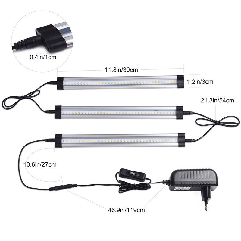 DC12V 42LEDs/PCS Knopf-Dimmschrank-LED-Lichtleisten-Kit, 3PCS menschlicher Körper-Induktionsschalter Kleiderschrank-Lichtleiste DC12V 42LEDs/PCS Knopf-Dimmschrank-LED-Lichtleisten-Kit, 3PCS menschlicher Körper-Induktionsschalter Kleiderschrank-Lichtleiste
