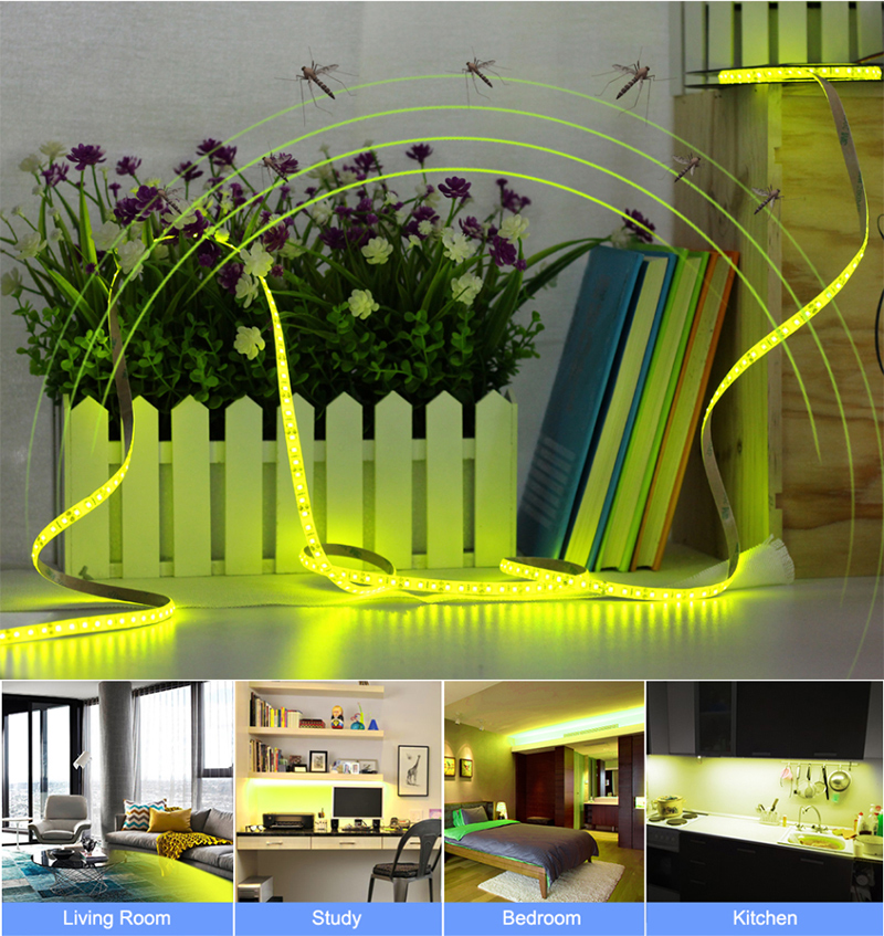 5M Repelling Mosquito LED Strip DC12V 2835 Camping Lamp Indoor Outdoor Lighting 