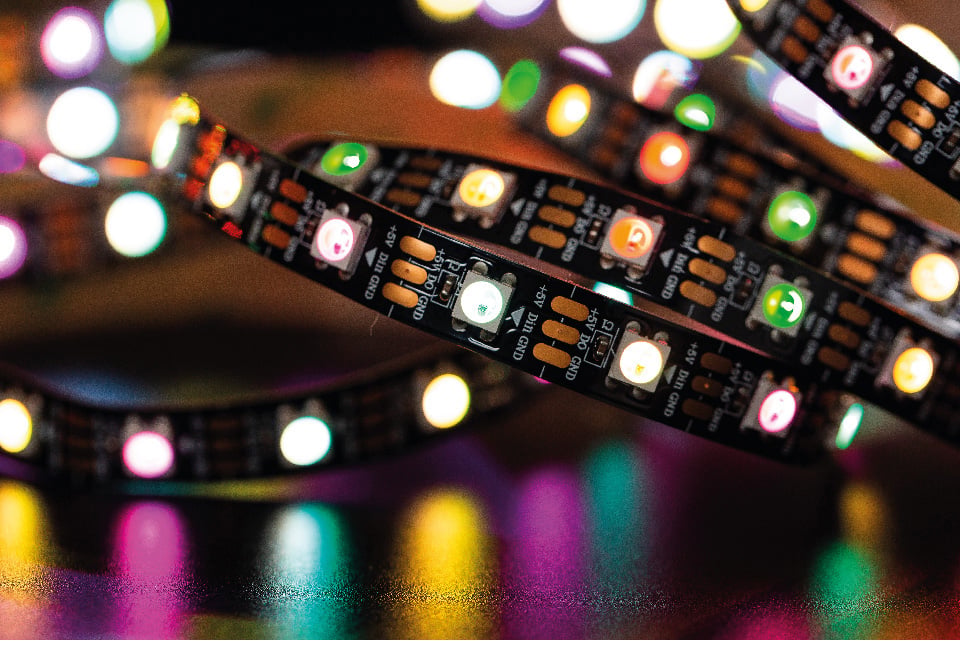 Wwa Led SK6812 RGBW/WWA 144LEDS/M DC5V 12MM-Wide Digital Intelligent ...