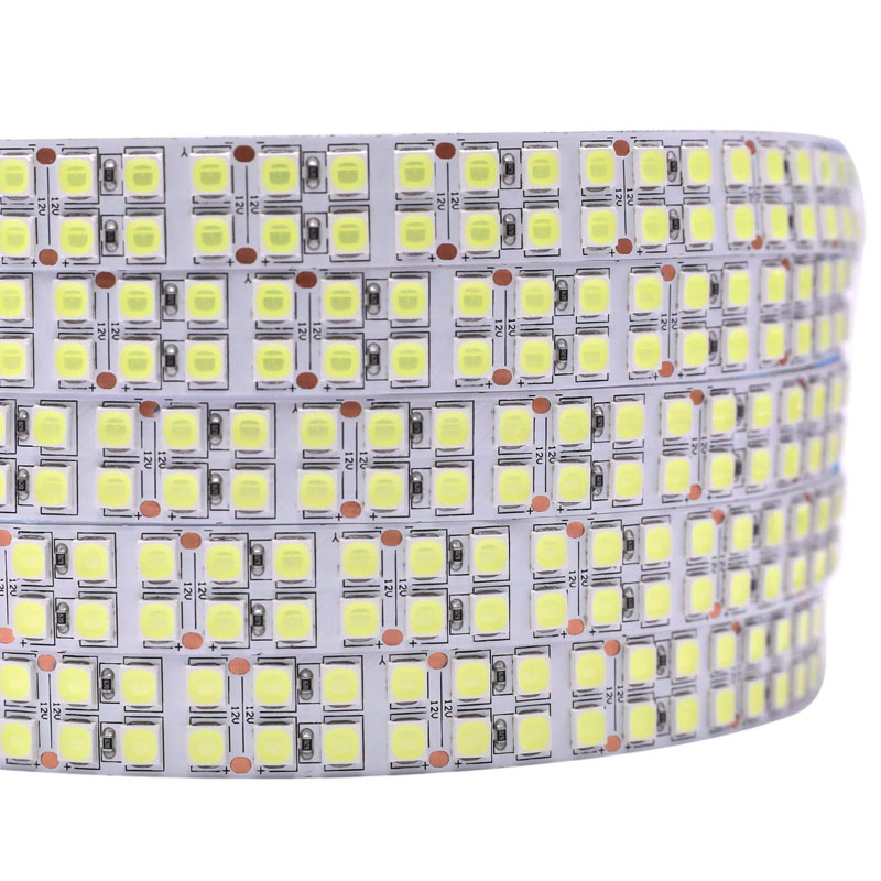 DC12V SMD5054 Zweireihige hochdichte 3000K 9000K weiße LED-Streifenlichter 240LEDs/m