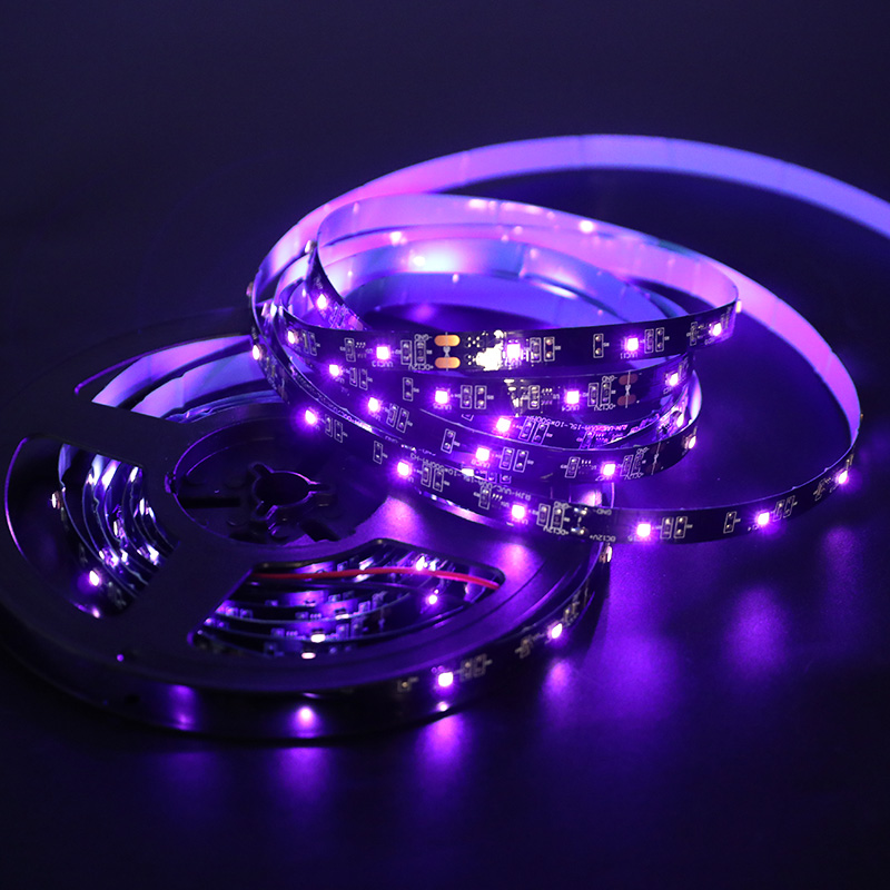 12V SMD3535 UVA 395nm a UVC 275nm Duální UV LED světelný pás 12V SMD3535 UVA 395nm a UVC 275nm Duální UV LED světelný pás
