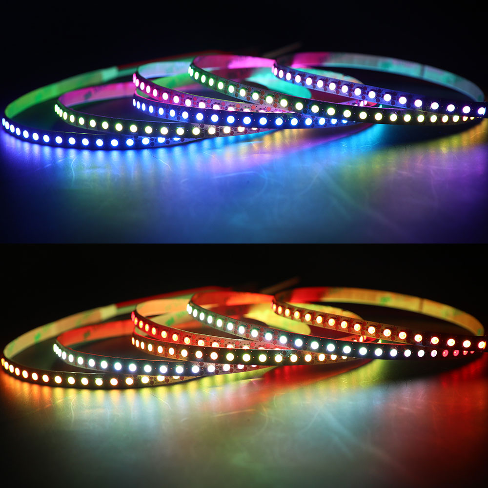 Ultra tenký 7mm široký SK6812 3535SMD DC5V digitální inteligentní adresovatelný RGB LED páskový světlo, 144 LED/m, 3.28-6.56 stop na prodej Ultra tenký 7mm široký SK6812 3535SMD DC5V digitální inteligentní adresovatelný RGB LED páskový světlo, 144 LED/m, 3.28-6.56 stop na prodej