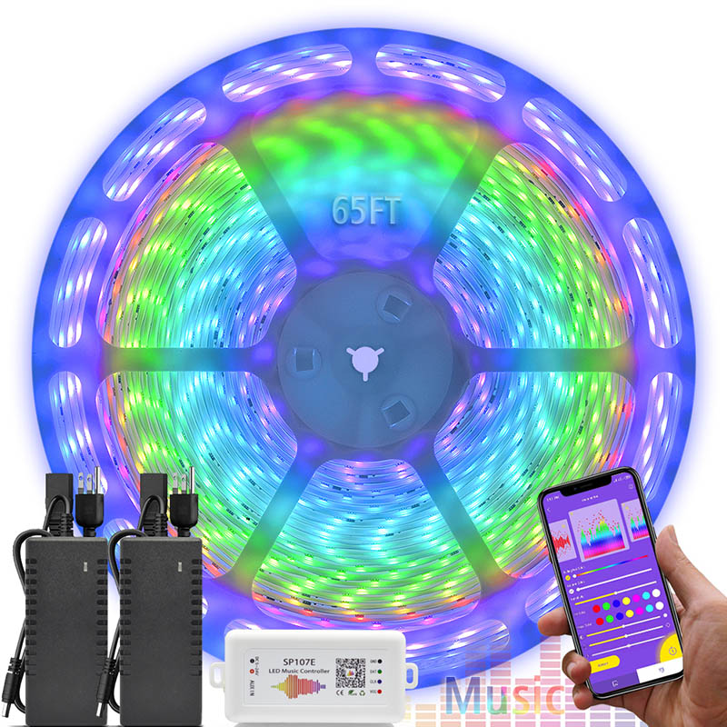 65.6 Fuß/20 m langes mehrfarbiges RGB-LED-Streifenlicht-Set