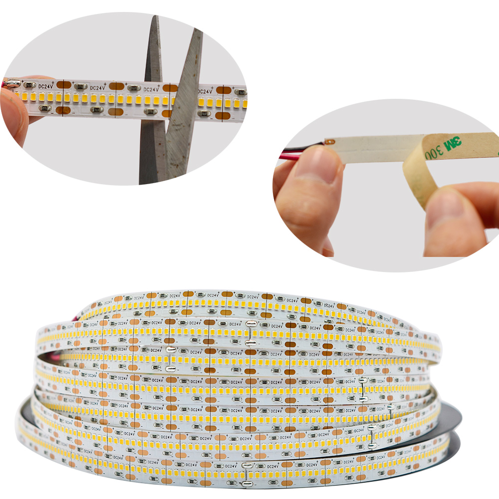 high lumen no shadow 5m 10m 2216 24V Micro CCT Dual Color led strip Light CRI95 