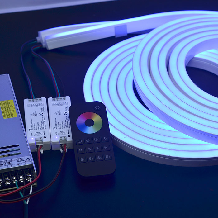 24VDC ultratenká RGB LED neonové světlo Barevné vyměnitelné Super jasné vodotěsné IP67 Neon Flex páska pro LED osvětlení dekorace - 16.4 stop role - Záruka 5 let