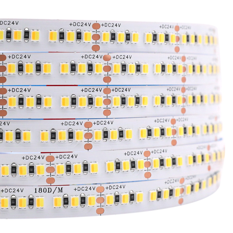 2835 2-v-1 CCT LED jasně laditelný bílý světelný pás 180 na metr