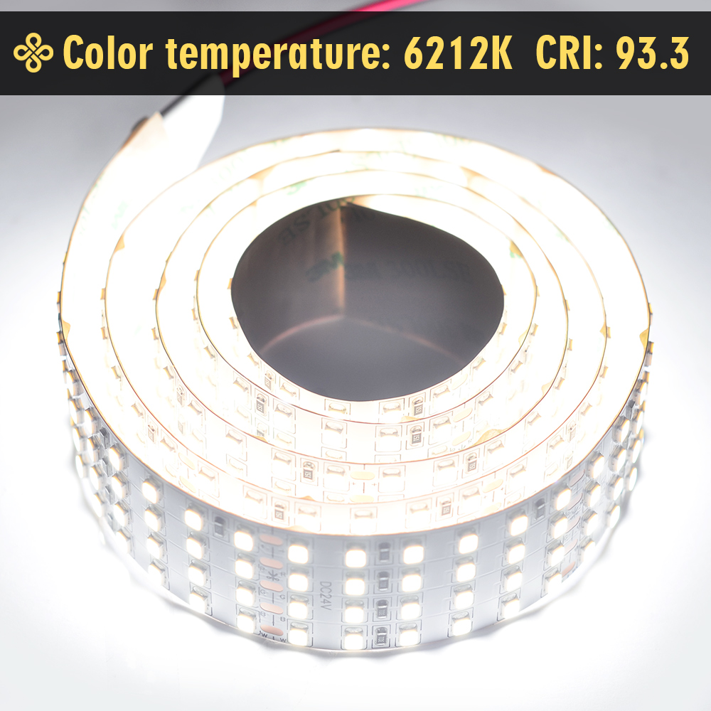 DC24V 2835 White High CRI Brightest Quad Row LED Tape Lights