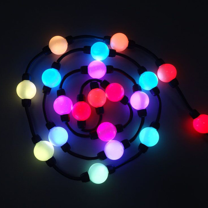 DC12V/24V 50mm 6 led 360 stupňů 20 kuliček/struna 3D LED pixelový kulový světelný zdroj, 3D světelná koule, bodový světelný zdroj, 3D křišťálové pixelové světlo DC12V/24V 50mm 6 led 360 stupňů 20 kuliček/struna 3D LED pixelový kulový světelný zdroj, 3D světelná koule, bodový světelný zdroj, 3D křišťálové pixelové světlo