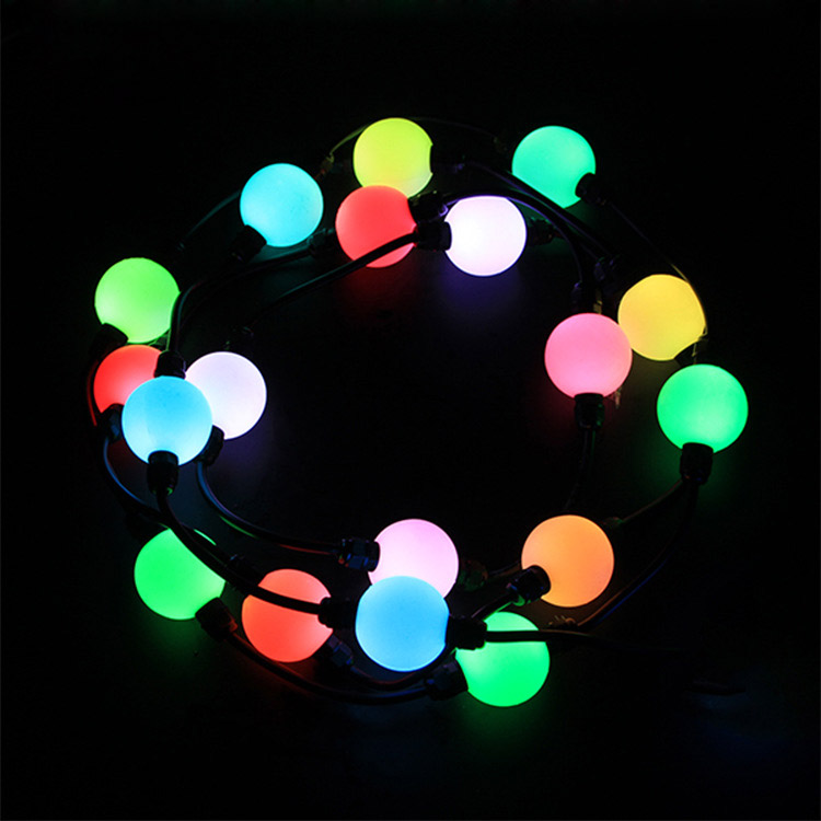 DC12V/24V 50mm 6 led 360 stupňů 20 kuliček/struna 3D LED pixelový kulový světelný zdroj, 3D světelná koule, bodový světelný zdroj, 3D křišťálové pixelové světlo DC12V/24V 50mm 6 led 360 stupňů 20 kuliček/struna 3D LED pixelový kulový světelný zdroj, 3D světelná koule, bodový světelný zdroj, 3D křišťálové pixelové světlo