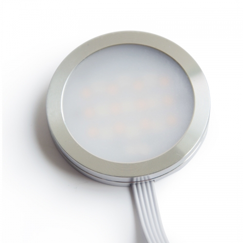 DC12V 3W/PCS 4PCS RGB-Farbwechsel-LED-Puck-Beleuchtungsset unter dem Schrank, mit 2.4-G-Touch-Fernbedienung DC12V 3W/PCS 4PCS RGB-Farbwechsel-LED-Puck-Beleuchtungsset unter dem Schrank, mit 2.4-G-Touch-Fernbedienung