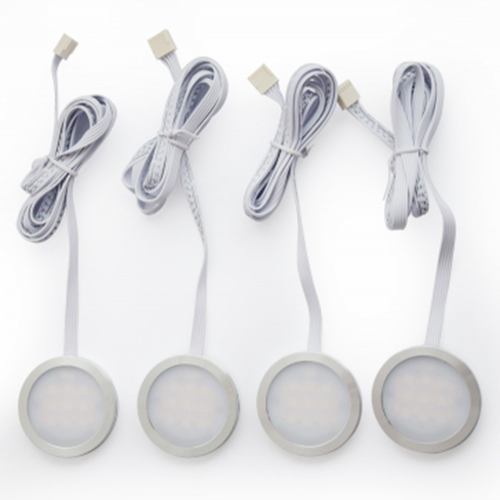 DC12V 3W/PCS 4PCS RGB-Farbwechsel-LED-Puck-Beleuchtungsset unter dem Schrank, mit 2.4-G-Touch-Fernbedienung DC12V 3W/PCS 4PCS RGB-Farbwechsel-LED-Puck-Beleuchtungsset unter dem Schrank, mit 2.4-G-Touch-Fernbedienung