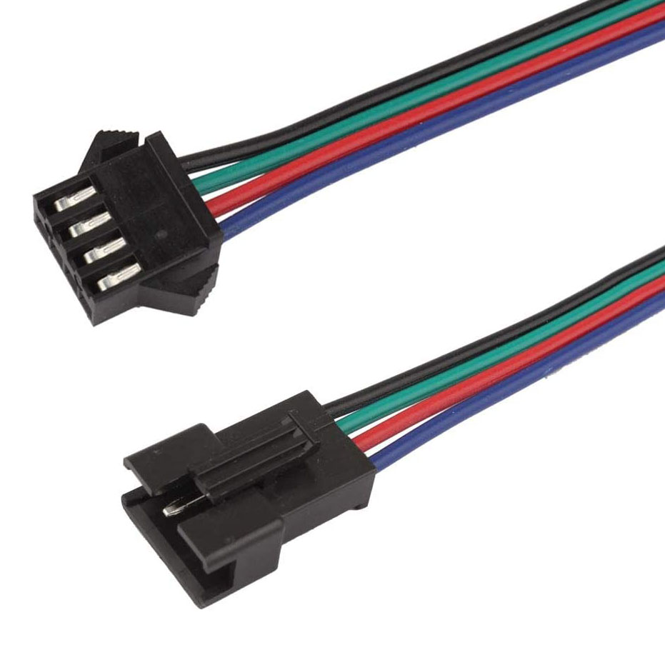 4-poliger JST-SM-Stecker, LED-Strom, Stecker auf Buchse, SM-Drahtkabel-Adapter für 3528 5050 LED-Lichtleiste