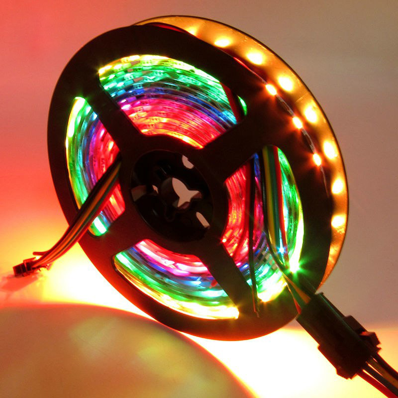 SK6812 (Upgrade WS2812B) RGB 74LEDS/M DC5V 10MM-breite digitale intelligente adressierbare LED-Streifenlichter – 5m/16.4ft pro Rolle SK6812 (Upgrade WS2812B) RGB 74LEDS/M DC5V 10MM-breite digitale intelligente adressierbare LED-Streifenlichter – 5m/16.4ft pro Rolle