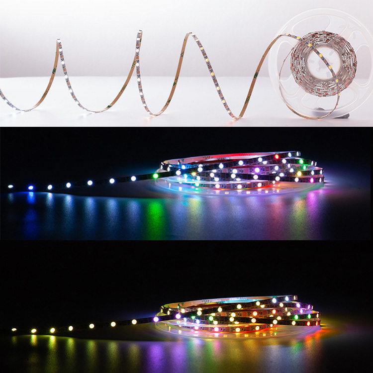 4mm WS2812B LED pásková světla, 1m/3.28ft, IP20/IP67 vodotěsná 4mm WS2812B LED pásková světla, 1m/3.28ft, IP20/IP67 vodotěsná