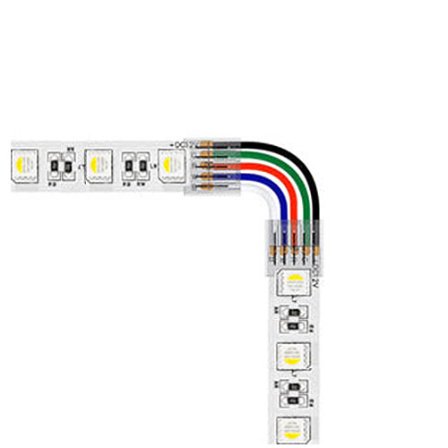 5kolíkový rohový konektor SMD LED RGBW ve tvaru L pro 12mm pásková světla 5kolíkový rohový konektor SMD LED RGBW ve tvaru L pro 12mm pásková světla