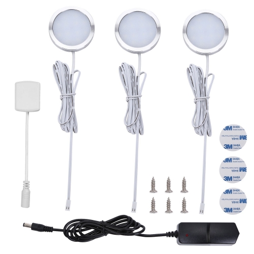 DC12V 2W/PCS 3PCS denní světlo/teplá bílá LED sada osvětlení pod skříňkou DC12V 2W/PCS 3PCS denní světlo/teplá bílá LED sada osvětlení pod skříňkou