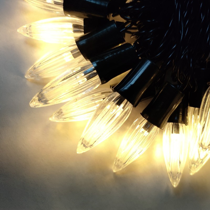 Venkovní/vnitřní vánoční osvětlení Celkem 25 LED žárovek C9, teplá bílá Venkovní/vnitřní vánoční osvětlení Celkem 25 LED žárovek C9, teplá bílá