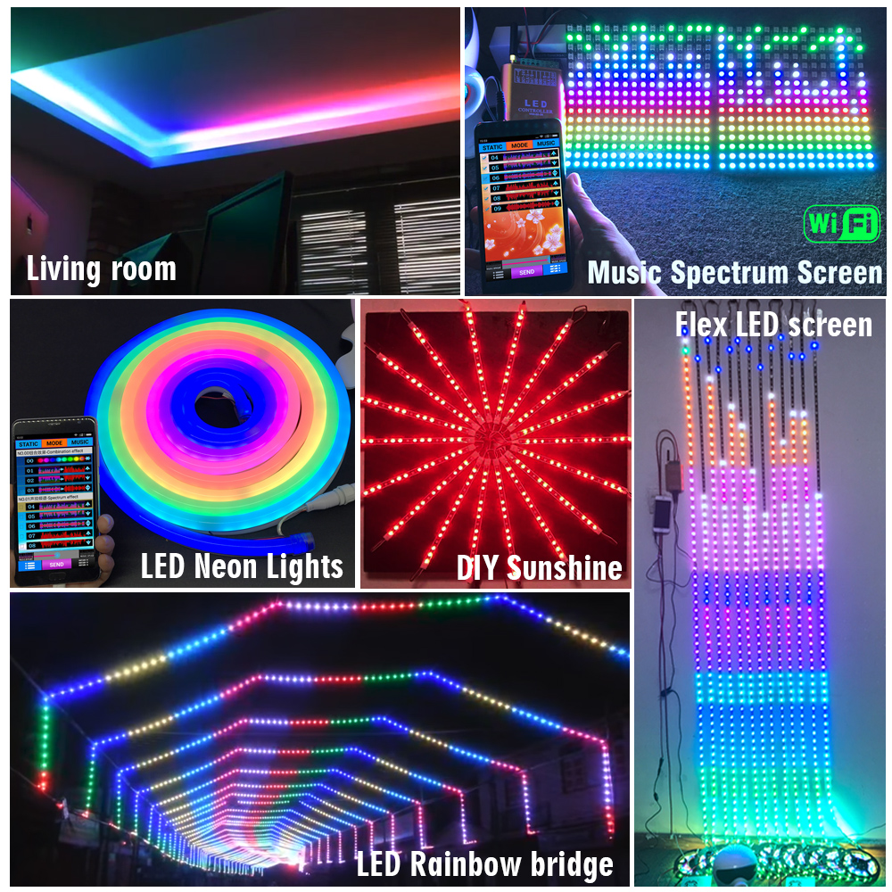 DC7-24V LC-1000A LED WiFi Music Spectrum Android Controller, pro DMX512, LPD6803, WS2811, WS2812B, WS2801 adresovatelná LED pásková světla, vstupní obsah APP Surport, stažení z Google Play DC7-24V LC-1000A LED WiFi Music Spectrum Android Controller, pro DMX512, LPD6803, WS2811, WS2812B, WS2801 adresovatelná LED pásková světla, vstupní obsah APP Surport, stažení z Google Play