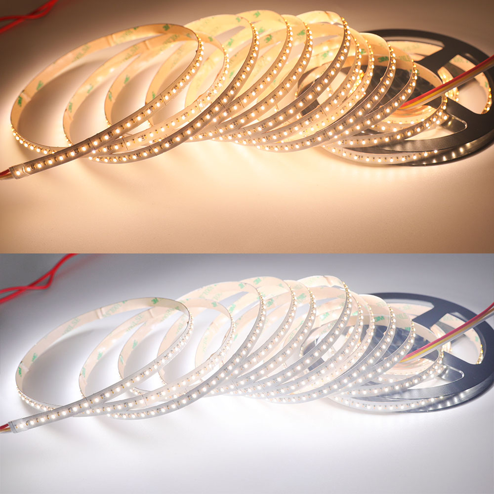 High CRI 95 2110SMD 308LEDs Laditelná bílá CCT LED pásková světla - DC24V Pure White + Teplá bílá LED světla High CRI 95 2110SMD 308LEDs Laditelná bílá CCT LED pásková světla - DC24V Pure White + Teplá bílá LED světla