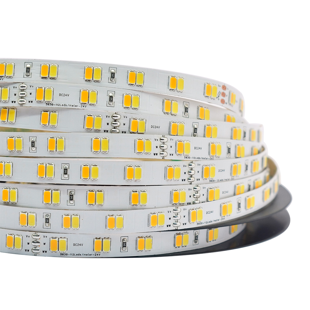 DC24V 5630SMD 560LEDs Flexible LED-Streifenbeleuchtung – Serie Farbtemperatur Reinweiß + Warmweiß