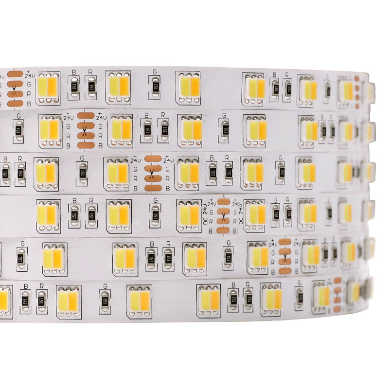 DC12V/24V 5050SMD 300LEDs 2in1 flexibler LED-Lichtstreifen – Reinweiß + Warmweiß