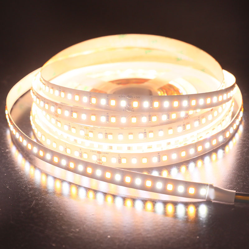 DC24V 2835SMD 840LEDs CCT LED páskové světlo – čistě bílá + teplá bílá DC24V 2835SMD 840LEDs CCT LED páskové světlo – čistě bílá + teplá bílá
