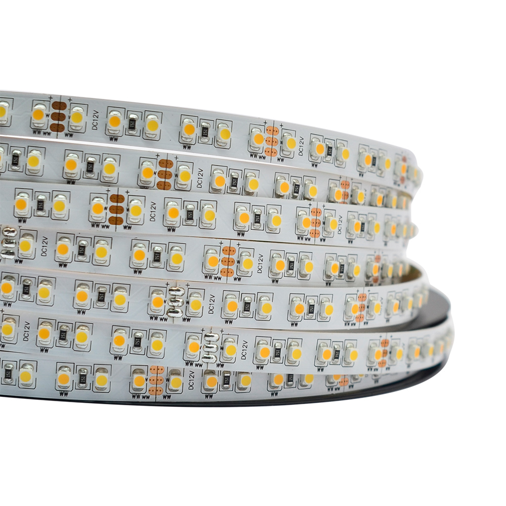 Farbtemperatur Reinweiß + Warmweiß – DC12V/24V 3528SMD 600LEDs Flexibles LED-Bandlicht