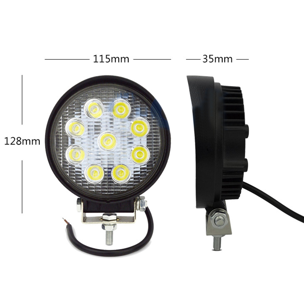 DC12-24V 9LEDs 27W 4-Zoll-Auto-LED-Arbeitslicht Runde Offroad-modifizierte Scheinwerfer Technische Fahrzeughilfsbeleuchtung Inspektionsleuchten DC12-24V 9LEDs 27W 4-Zoll-Auto-LED-Arbeitslicht Runde Offroad-modifizierte Scheinwerfer Technische Fahrzeughilfsbeleuchtung Inspektionsleuchten