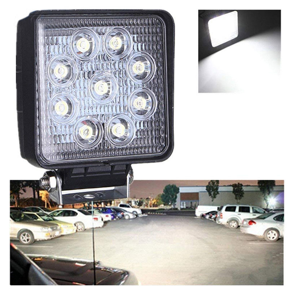 DC12-24V 9LED 27W 4palcové pracovní světlo Čtvercové terénní vozidlo Horní reflektor Široká tlaková síť pro nákladní vozidla Bílé světlo Searchlight DC12-24V 9LED 27W 4palcové pracovní světlo Čtvercové terénní vozidlo Horní reflektor Široká tlaková síť pro nákladní vozidla Bílé světlo Searchlight