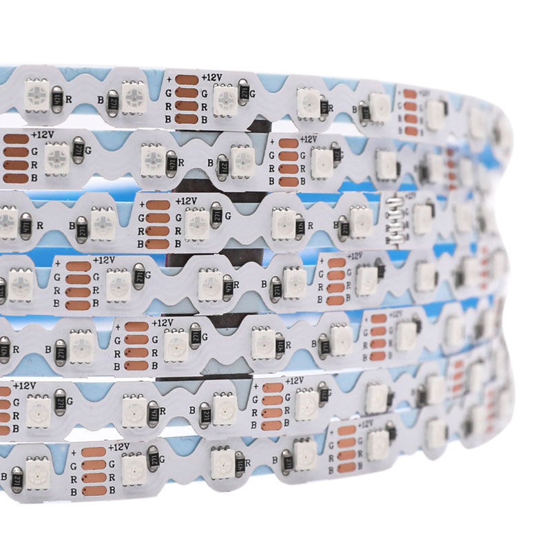 DC12V 7mm SMD2835 Cobra S Shape RGB LED pásek 90LED/m 16.4FT pro osvětlení kanálů