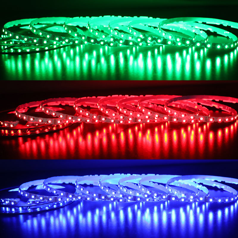 DC12V 7mm SMD2835 Cobra S Shape RGB LED Strip 90LEDs/m 16.4FT For Channel Lighting